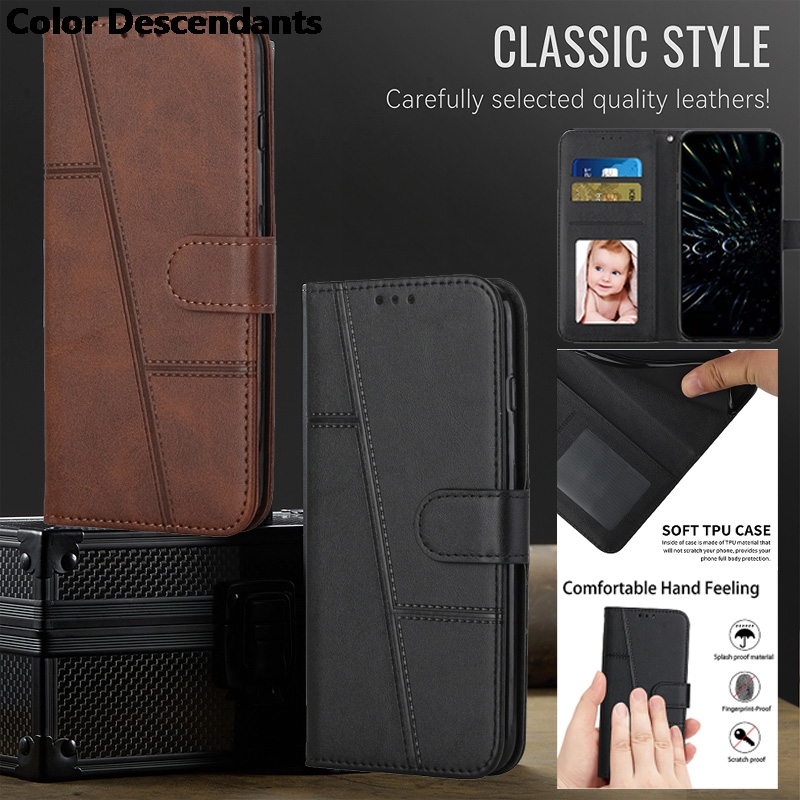 Realme Note 50 - Linhas magnéticas capas de couro flip