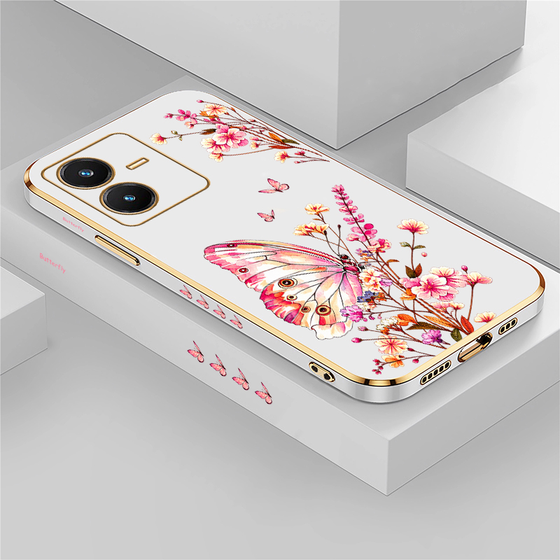 Vivo V40 - Capa Pintada com Borboletas para Vivo